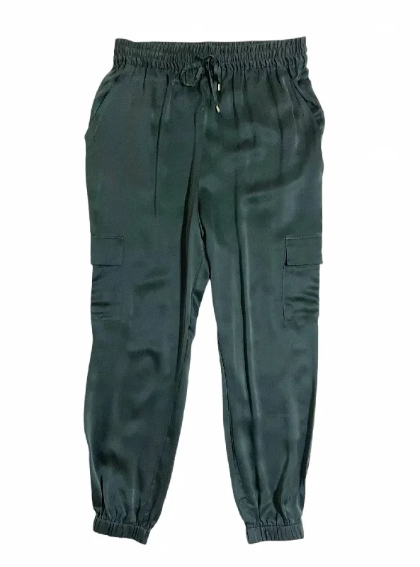 women's capri pantsSilk Jogger Pants Emerald Green