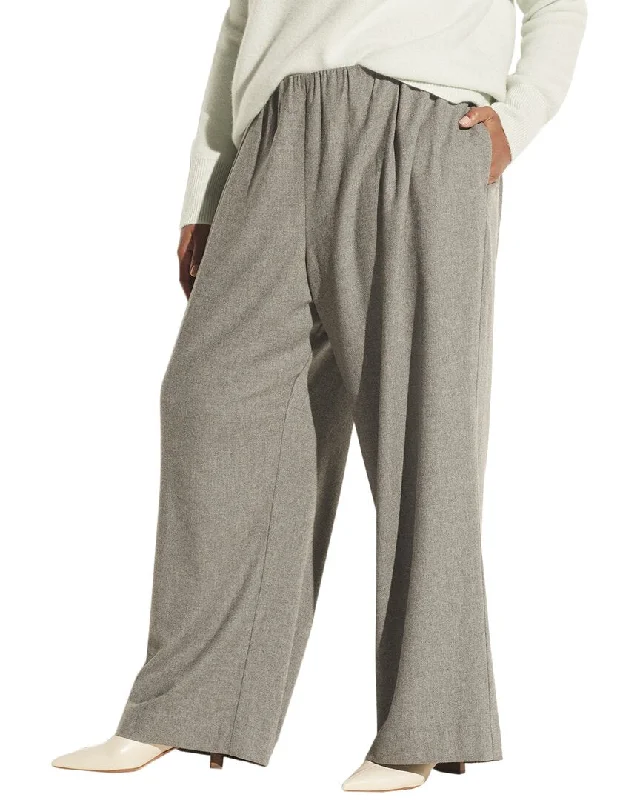 women's leggingsVince Flannel Wool-Blend Pant