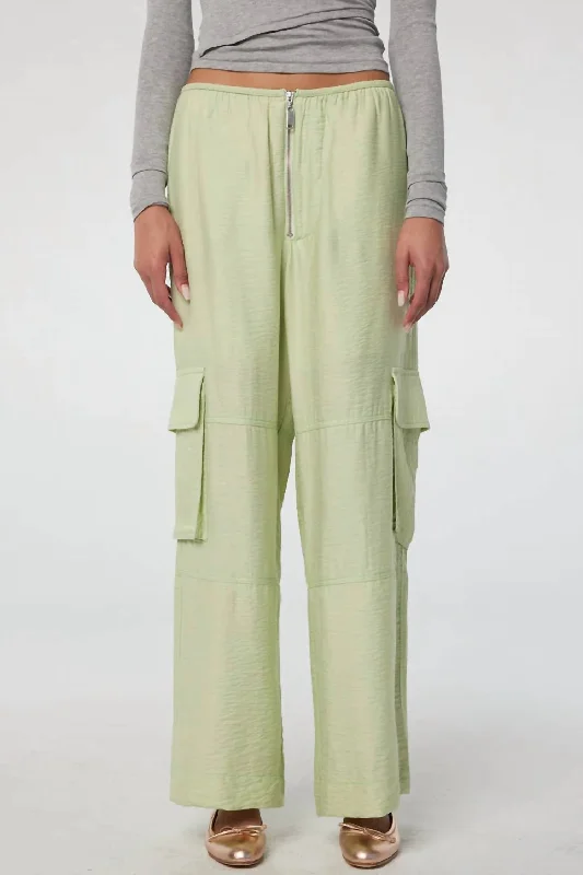 women's mini pantsWomen's Archie Cargo Pant In Pale Green