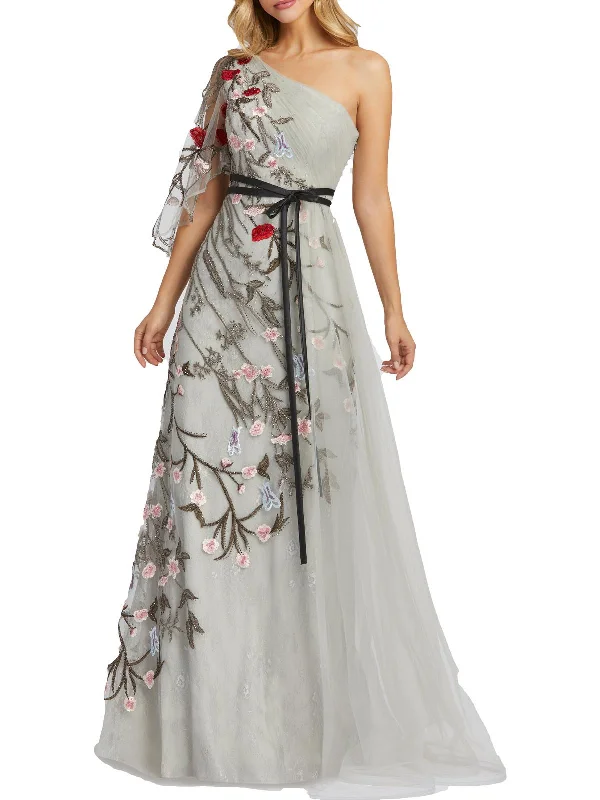 elegant party dressesWomens Embroidered Long Evening Dress