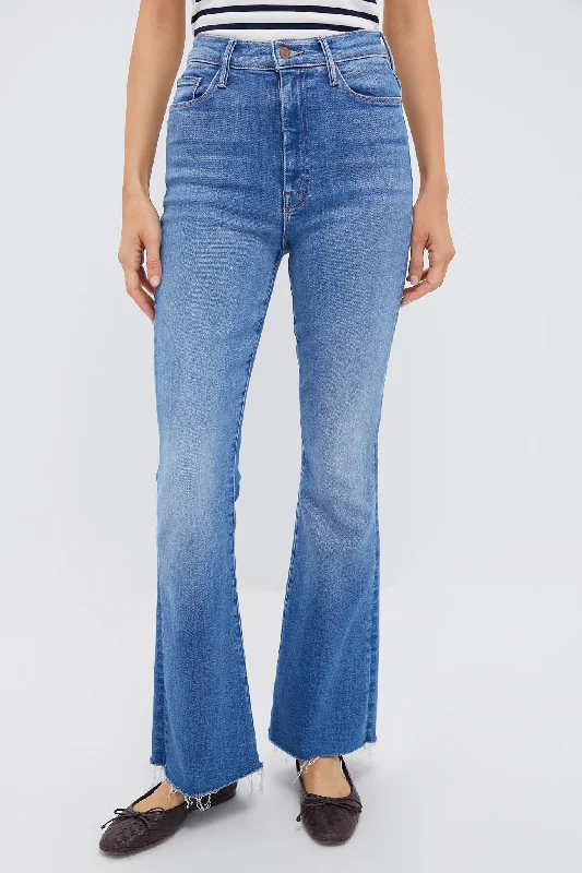 women's straight-leg denim jeansRead Between the Lines The High Waisted Weekender Fray