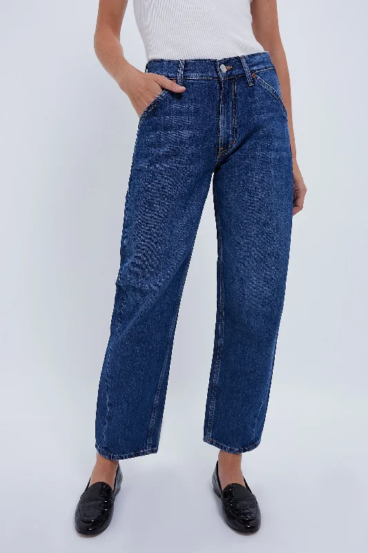 women's denim jeans for a glamorous eveningDark Nova Barrel Fit