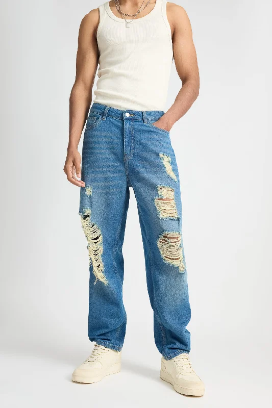 women's denim jeans with rhinestonesLoose-Fit Worn-In Men's Jeans