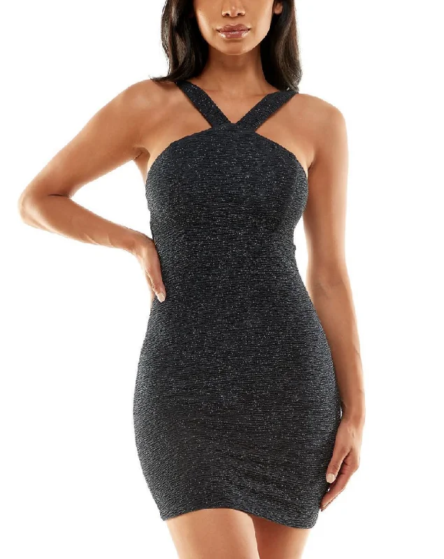 clubwear party dressesXS - pear culture black metallic party dress