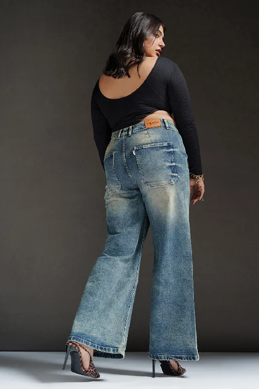 women's denim jeans with stretch fabricVintage Bay Curve Retro Flare Stretch Jeans