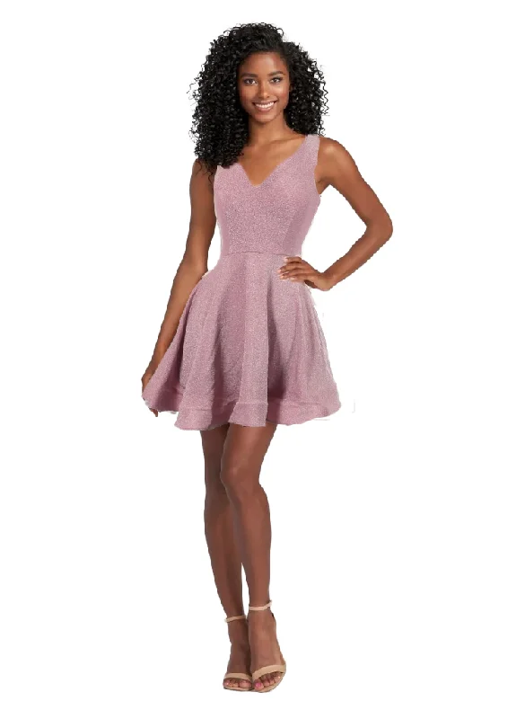 figure-flattering party dresses3 - camille la vie pink glitter fit & flare party dress