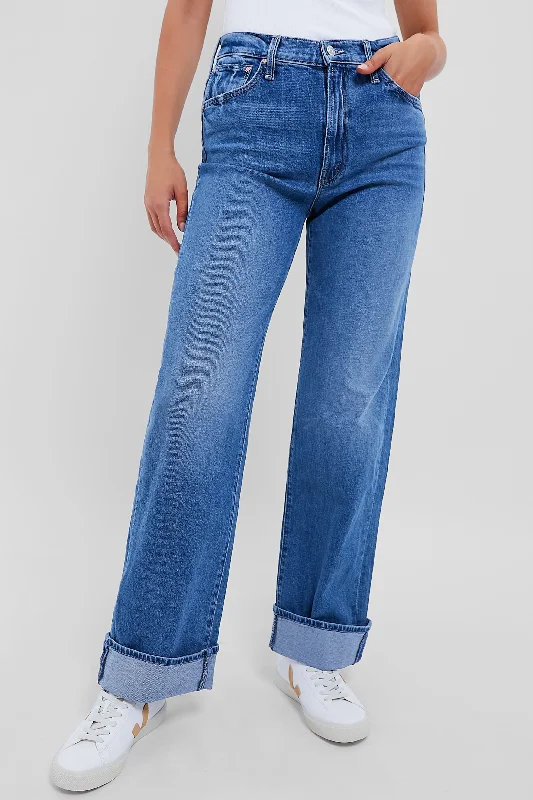 women's denim jeans with leather back pocketsMusic is the Medium The Dodger Skimp Cuff