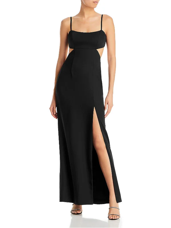 prom party dressesWomens High Slit Long Evening Dress