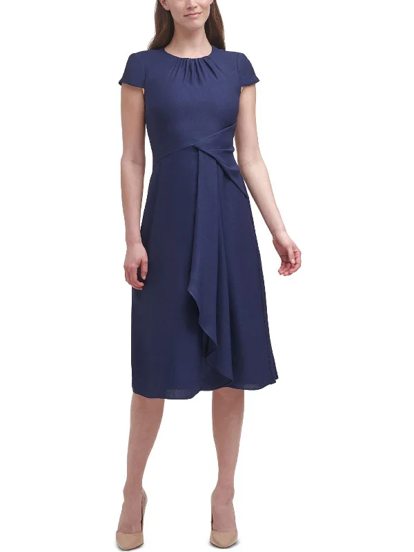 spring party dressesWomens Ruched Knee-High Cocktail and Party Dress