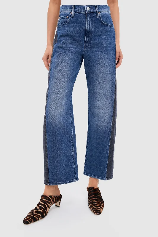 women's denim jeans for a relaxed lookBlack and Blue The Half Pipe Flood