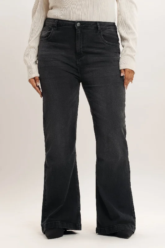 women's denim jeans for petite womenBlack Bootcut Curve Jeans