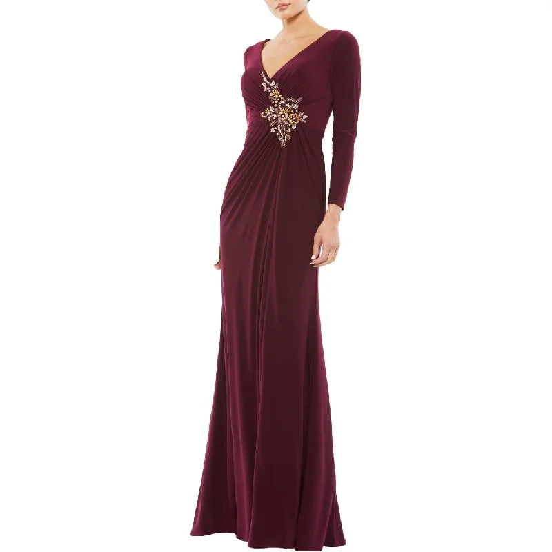 elegant party dressesWomens Embellished Formal Evening Dress