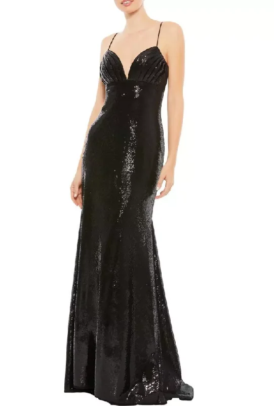 A-line party dresses10 - mac duggal black sequin evening gown