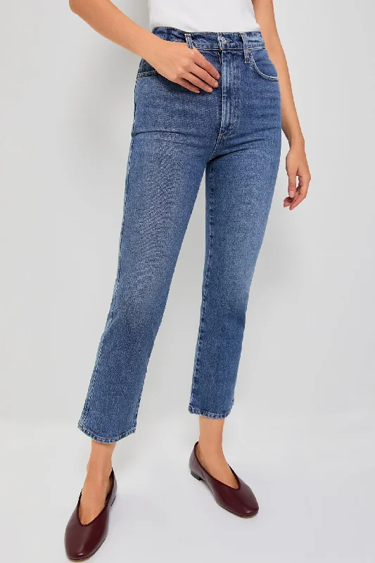 women's denim jeans with zippersFix Pinch Waist High Rise Kick Flare