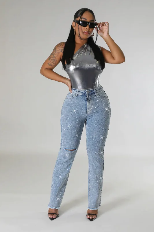 women's distressed denim jeansLuecile Jeans