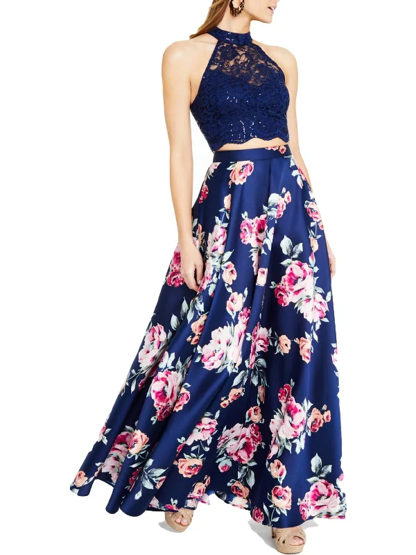 spring party dressesJuniors Womens Floral Long Evening Dress