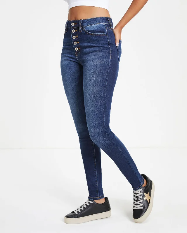 women's denim jeans with contrasting stitchingNashville High Rise Skinny