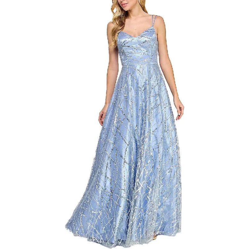 bridesmaid party dressesJuniors Womens Satin Embellished Evening Dress