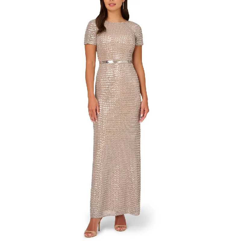 stretchy party dressesWomens Column Sequined Evening Dress