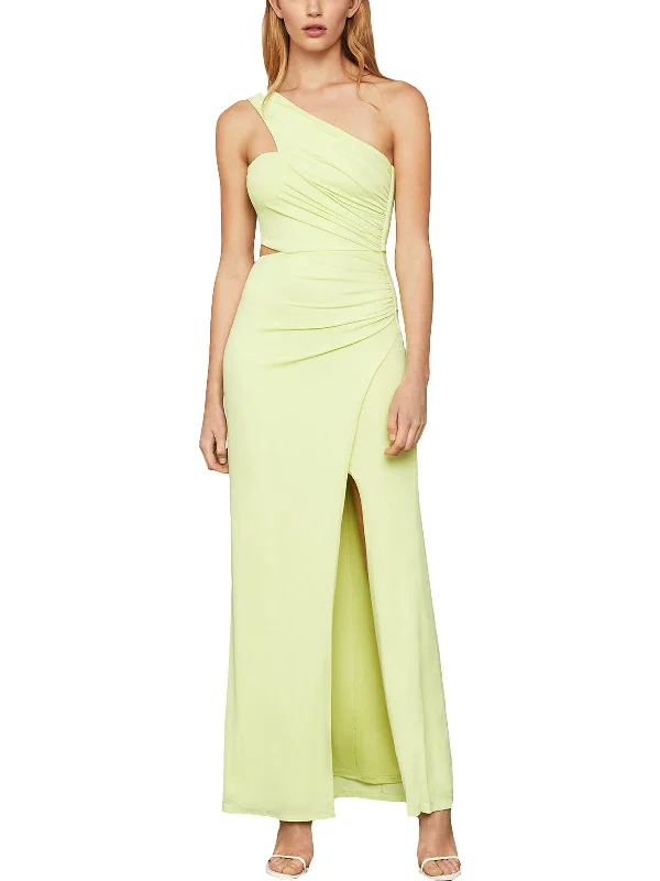 figure-flattering party dressesWomens One Shoulder Cut-Out Evening Dress