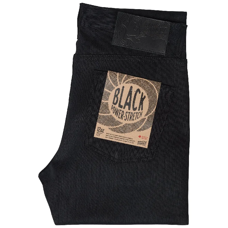 women's denim jeans with buttonsSuper Guy  -  Black   Power   Stretch