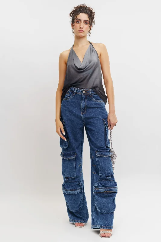 women's denim jeans with distressed thighsPocket Play Cargo Pants