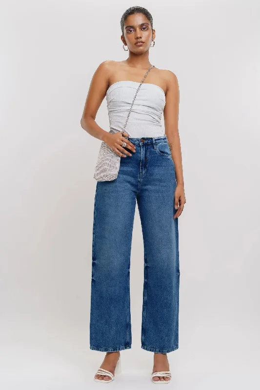 women's mid-rise denim jeans90's Good Straight Jeans