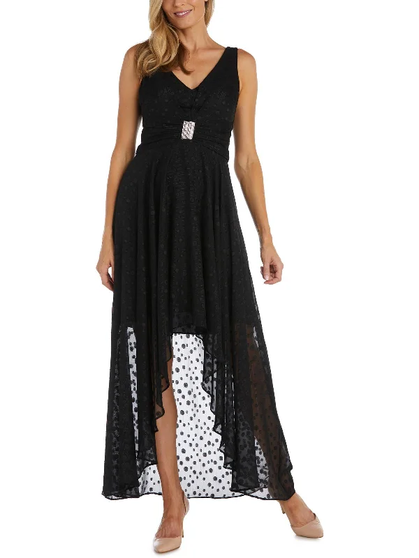 black-tie party dressesWomens Chiffon Hi-Low Evening Dress