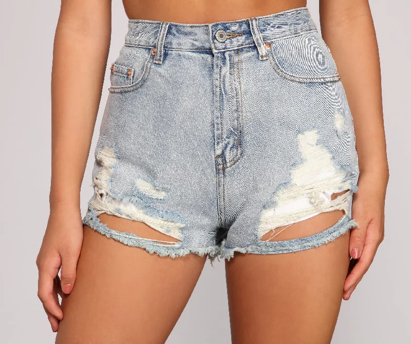 women's relaxed-fit shortsTrendy Must-Have Cutoff Denim Shorts