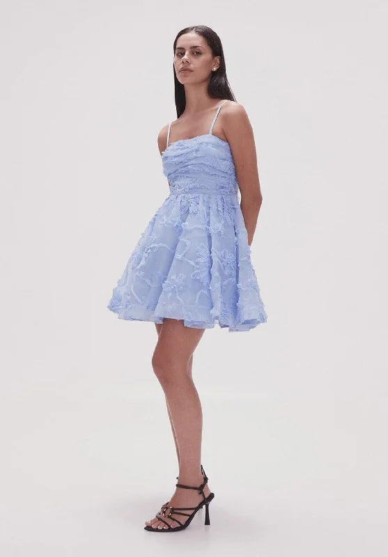 x-small lace Mimi dresses for tiny framesEvangeline Mini Dress Light Blue