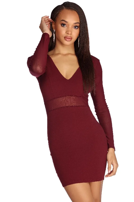 sleek mini Mimi dresses for modern styleAdd Some Mesh Mini Dress