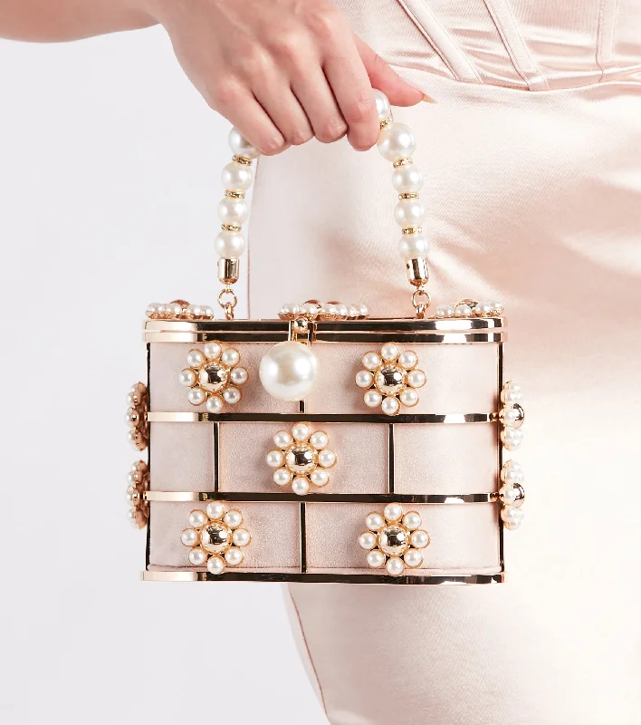 floral midi Mimi dresses for springtimePolished Pearls Caged Floral Mini Handbag