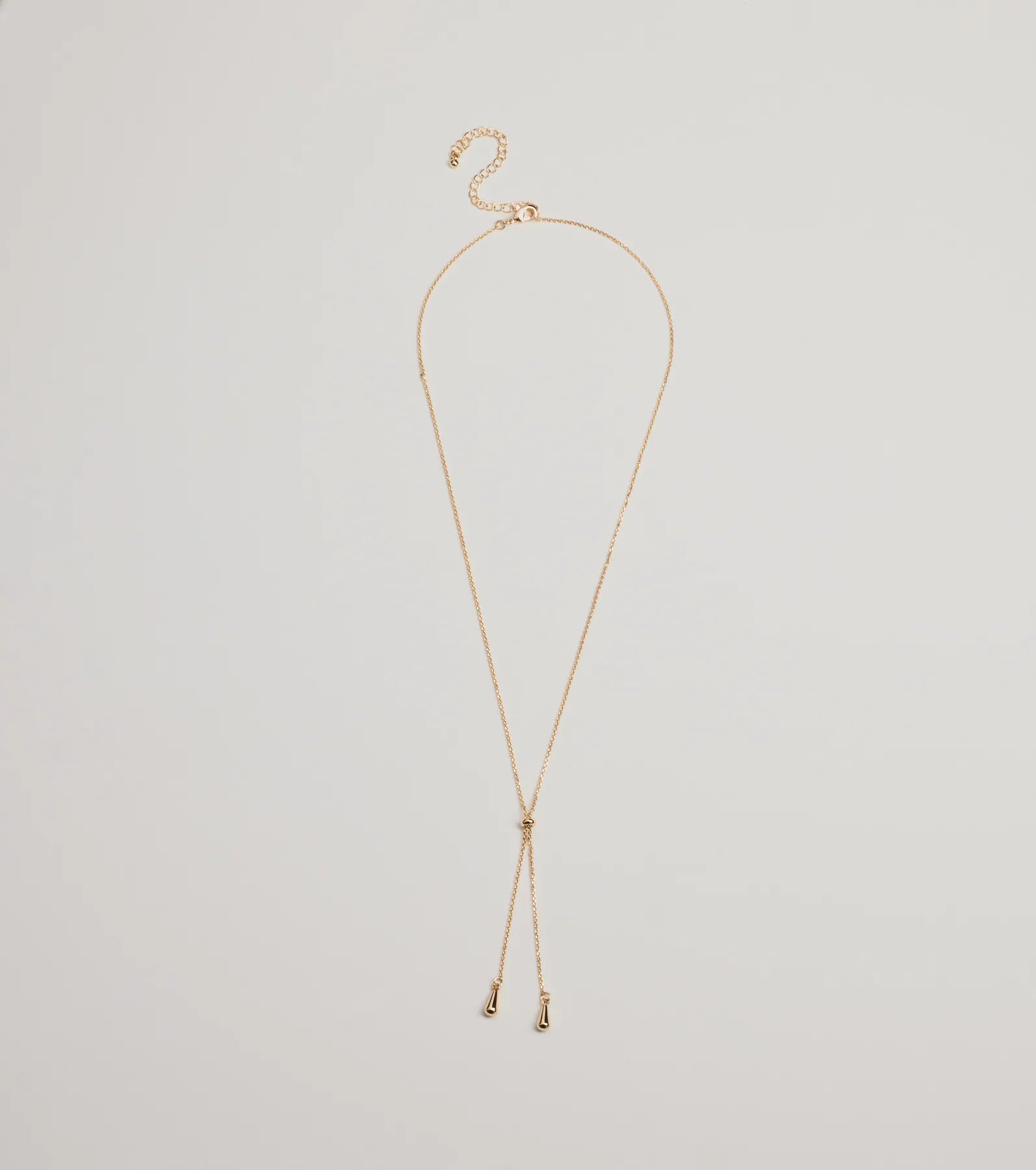 designer Mimi dresses under $100Sleek Minimalist Era Teardrop Slider Necklace