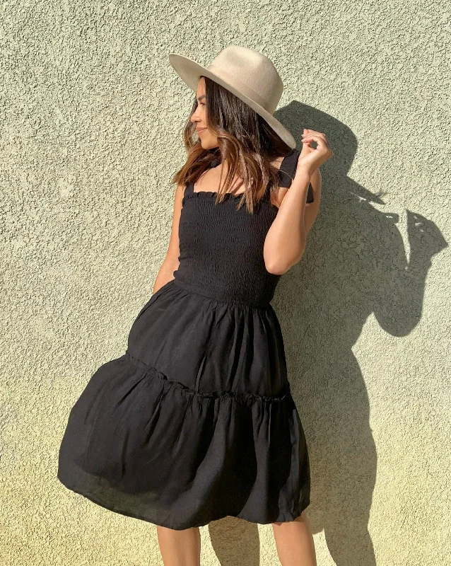 sustainable cotton Mimi dresses for eco-conscious fashionZESICA Spaghetti Strap Ruffle Swing Mini Dress