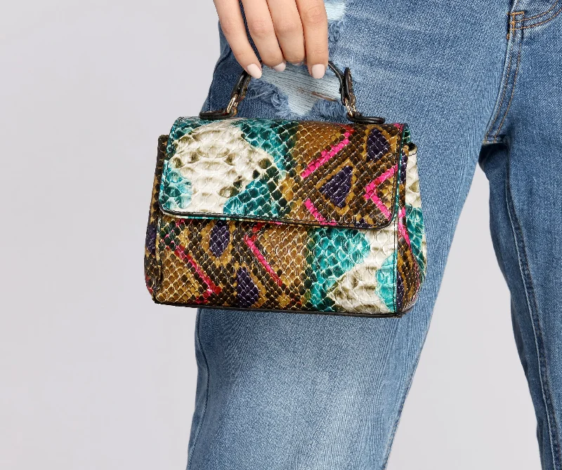 designer Mimi dresses under $100Carry On Vibrant Snake Mini Purse