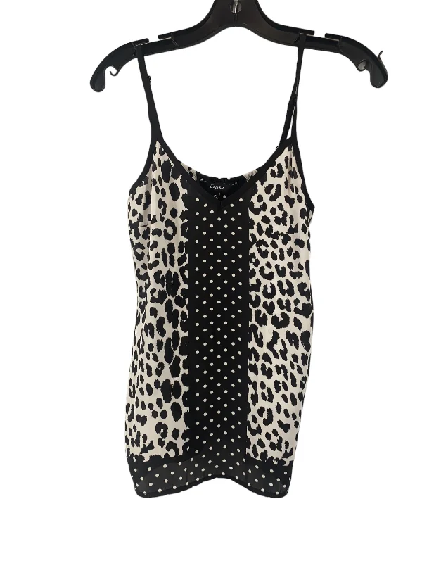 women's tops for those who want to wear versatile pieces that can be dressed up or downAnimal Print Top Sleeveless Express, Size Xs