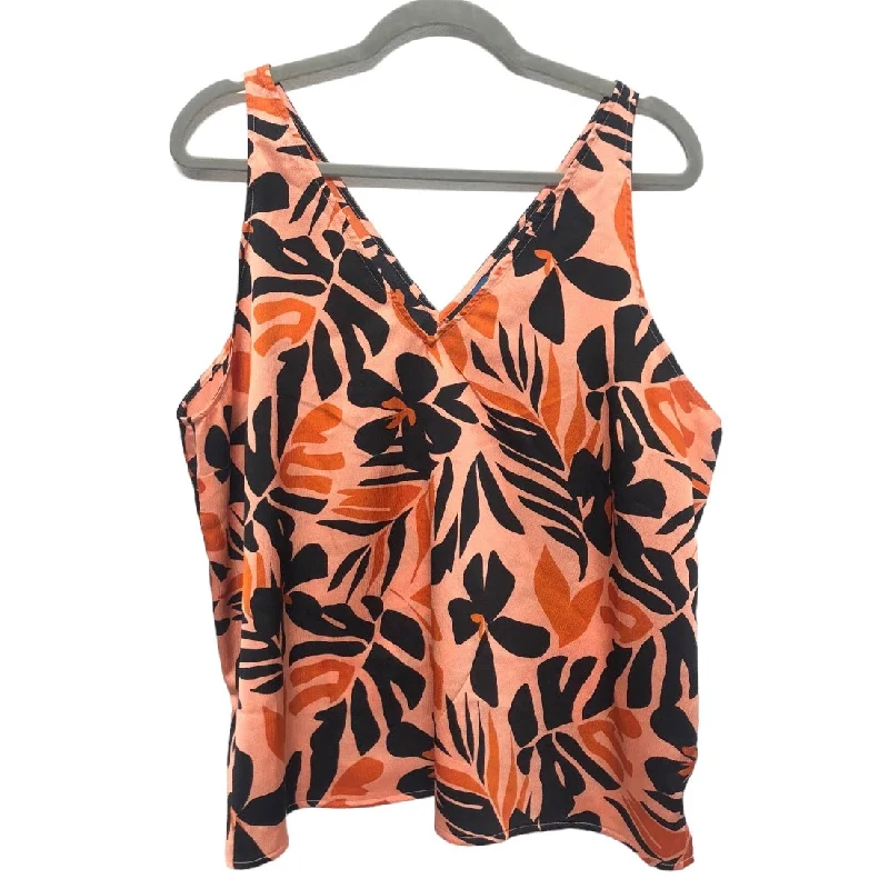 women's tops for those who want to stay warm and stylish during colder weatherBlack & Orange Top Sleeveless Old Navy, Size Xl