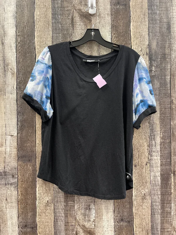 women's tops for those who want to make a bold fashion statement with their choice of topsBlack Top Sleeveless Dkny, Size M