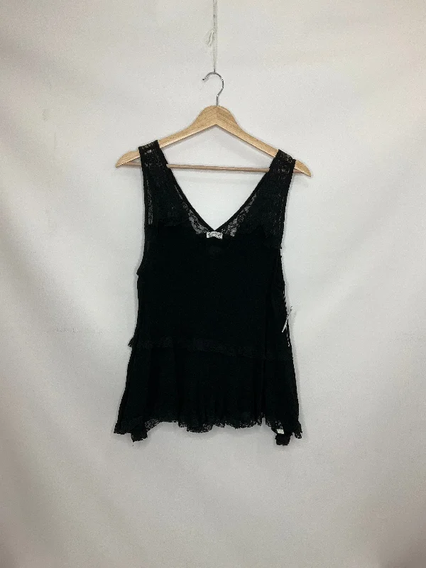 chic women's tops for everyday wearBlack Top Sleeveless Free People, Size Xs