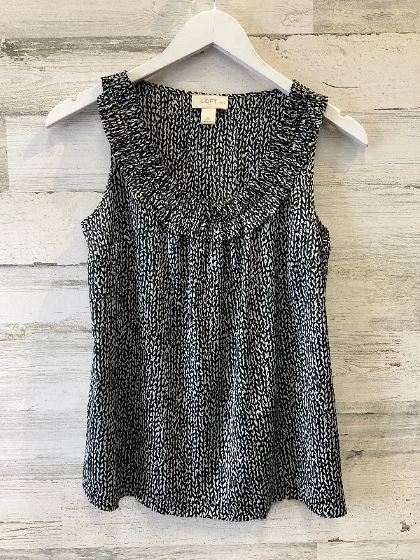 women's tops for those who seek both style and comfortBlack Top Sleeveless Loft, Size Xs