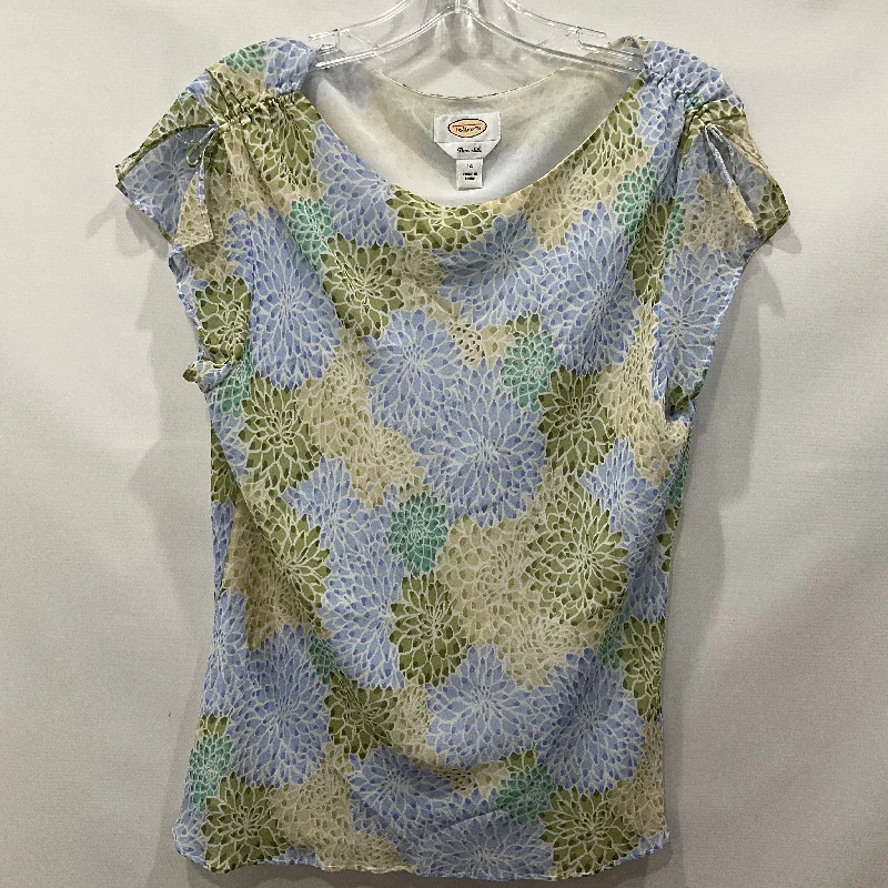 women's tops for glamorous eveningsBlue Green Top Sleeveless Talbots, Size 14