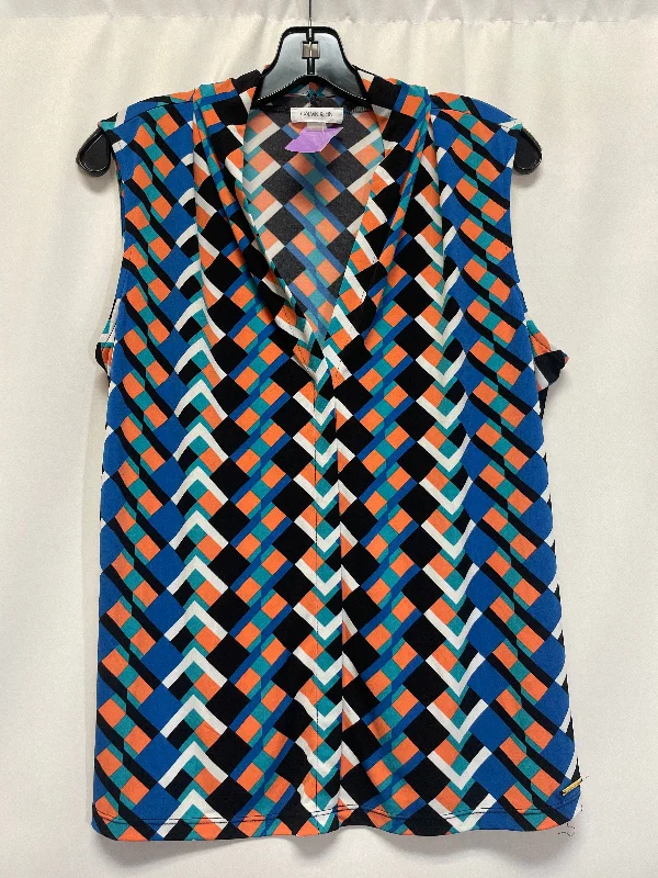 women's tops for those who want to wear pieces that are both comfortable and stylishBlue Top Sleeveless Calvin Klein, Size L