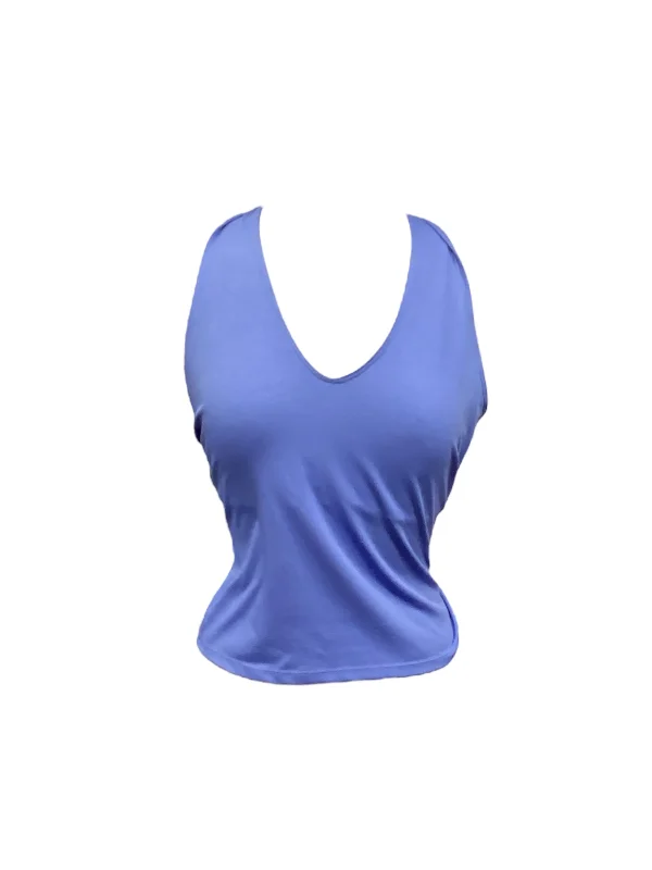 women's tops with cinched waistsBlue Top Sleeveless Coolwear, Size L