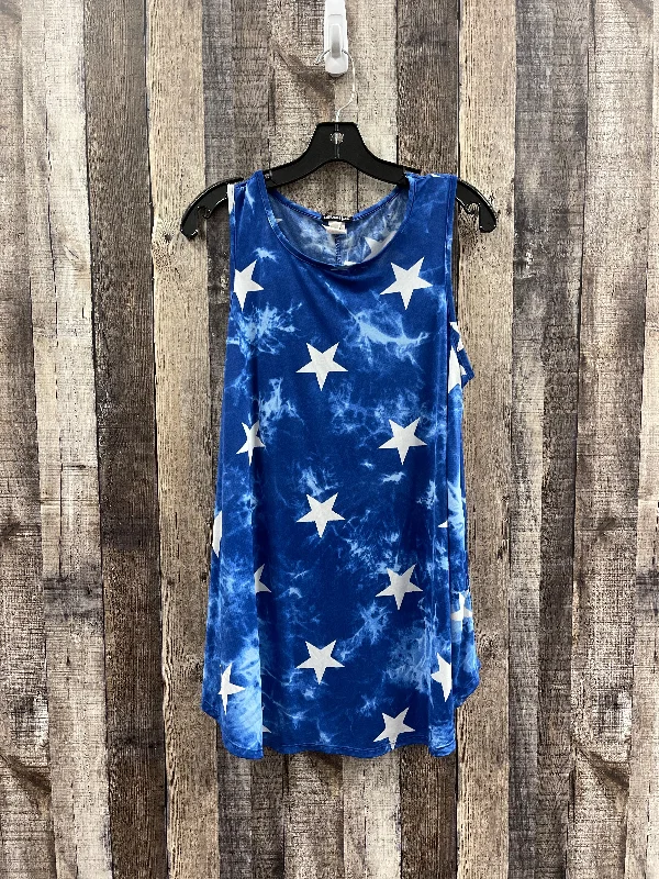 three-quarter sleeve women's topsBlue Top Sleeveless Heimish Usa, Size L