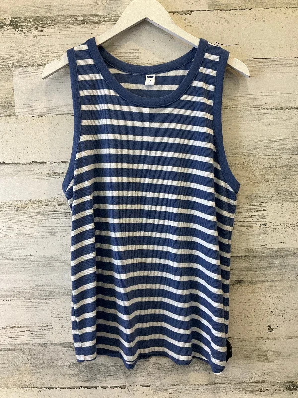 women's tops for those who want to add a bit of flair and personality to their looksBlue & White Top Sleeveless Old Navy, Size Xxl