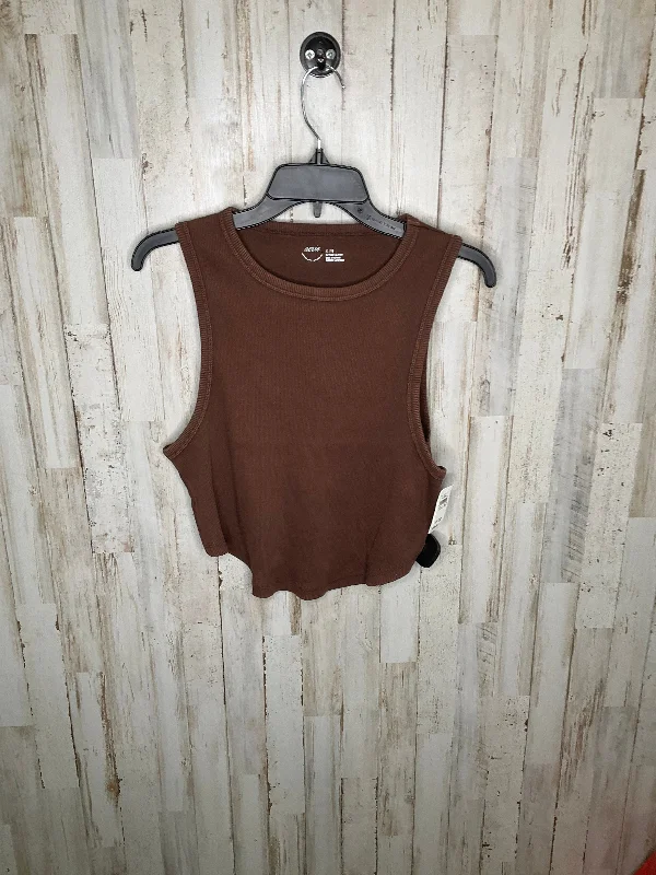 women's tops for glamorous eveningsBrown Top Sleeveless Aerie, Size Xl