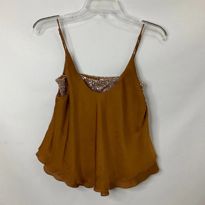 women's tops for business casual attireBrown Top Sleeveless Free People, Size Xs