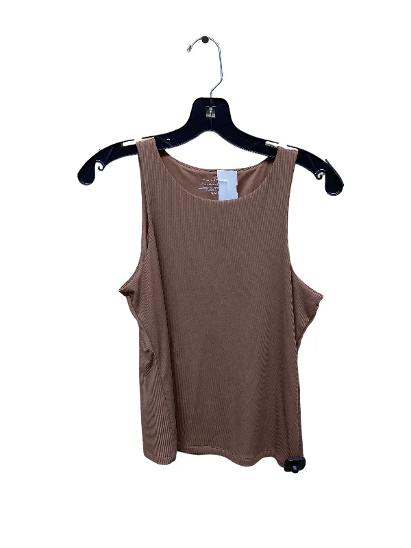 luxury women's topsBrown Top Sleeveless Tahari By Arthur Levine, Size M