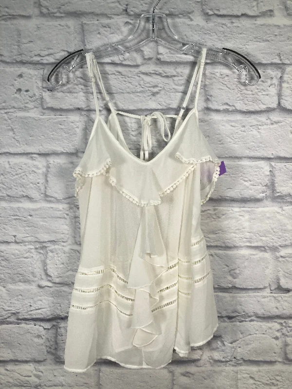 women's tops for those who want to stay cool and chic during warmer weatherCream Top Sleeveless Gianni Bini, Size S