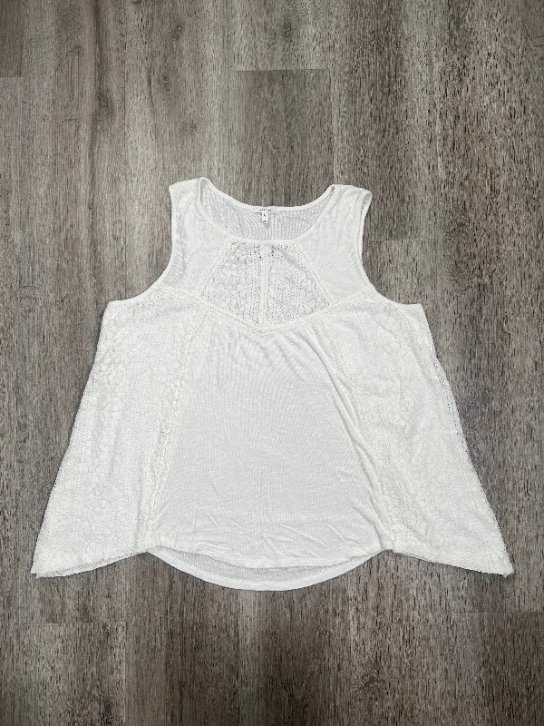 women's tops for those who want to add a personal touch to their wardrobe with unique and one-of-a-kind piecesCream Top Sleeveless Maurices, Size Xl